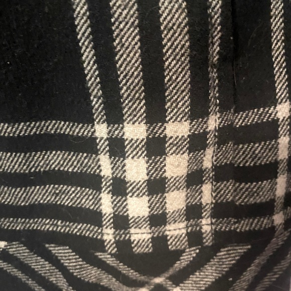 EXPRESS PEACOAT. Black and white plaid. Medium. - Picture 3 of 6